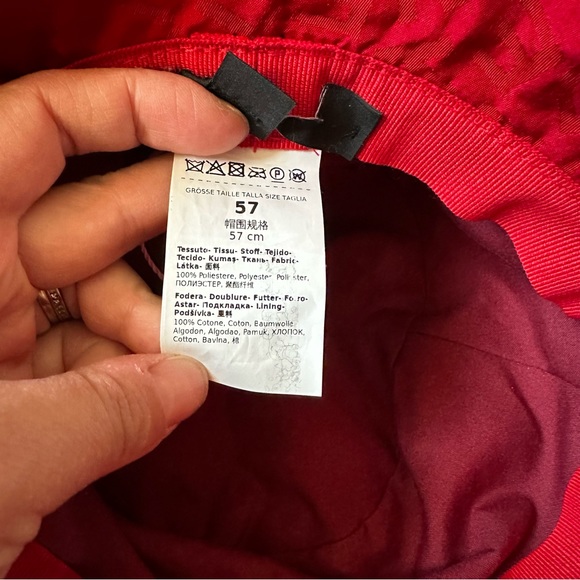 Weekend MaxMara Accessories Label-cut Logo Jacquard Hat. Sz: 57 Color:Red.New - Picture 12 of 16